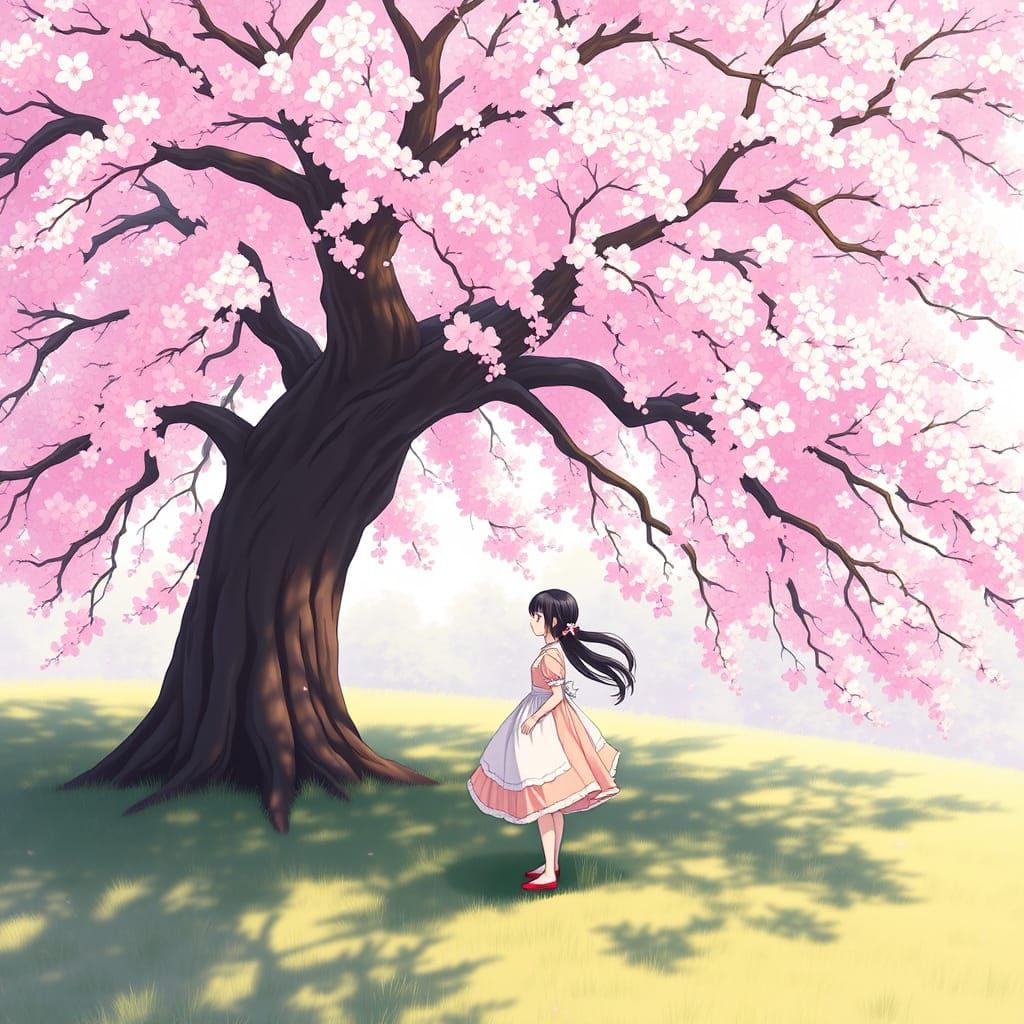 A girl and a tree🍁🌹