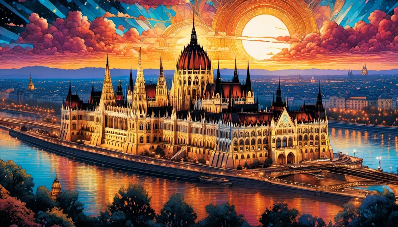 Hungarian Parliament Building, Budapest, Hungary