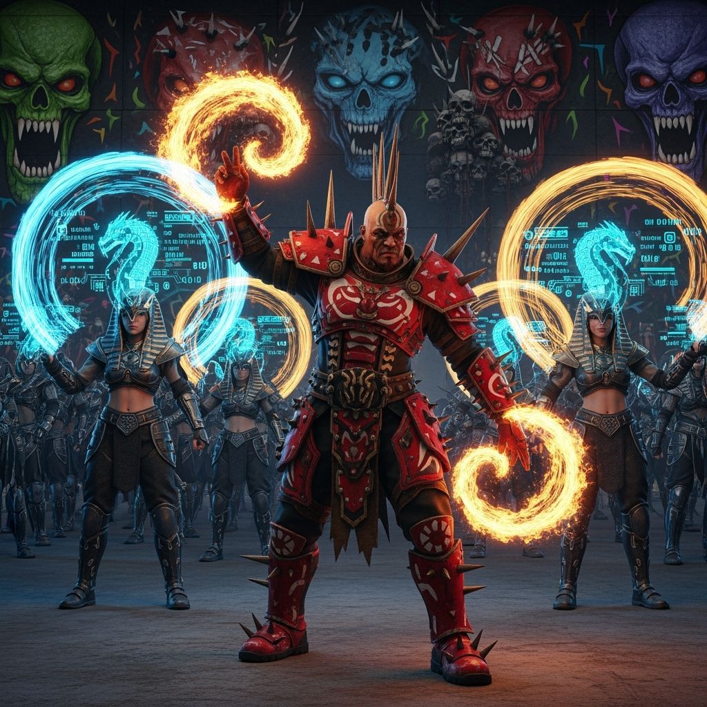 Futuristic Egyptian Army with Dragon Helmets