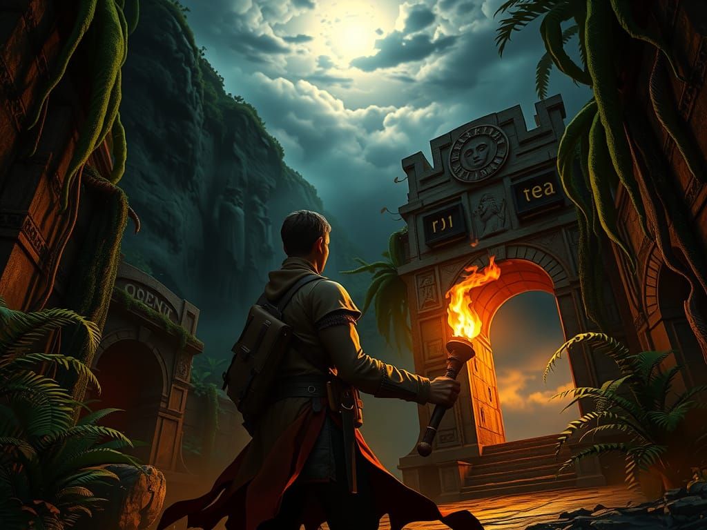 Twilight Traveler at Ancient Jungle Temple