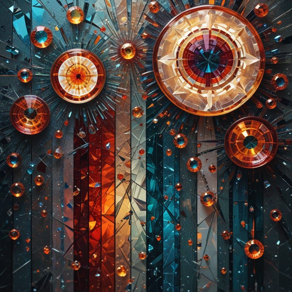 Surreal Kaleidoscopic Prism in Vibrant Hues