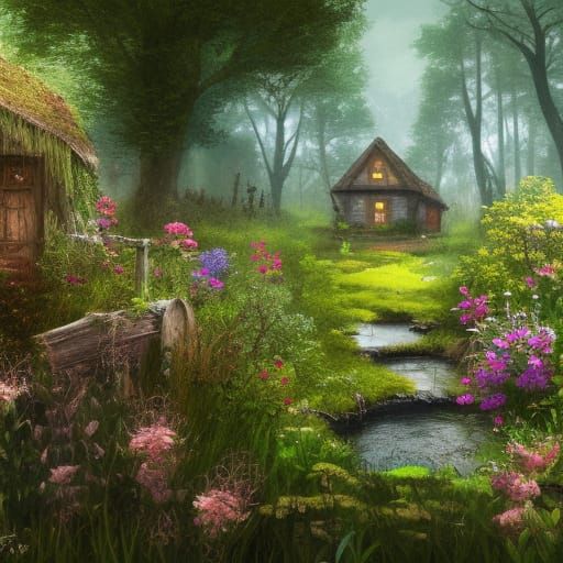 Fairycore Cottage in Lush Overgrown Garden