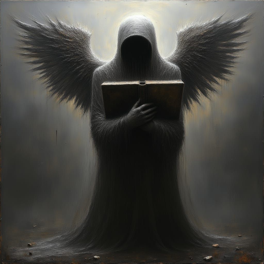 Surreal Dark Fantasy Art in Impressionistic Oil Painting Sty...