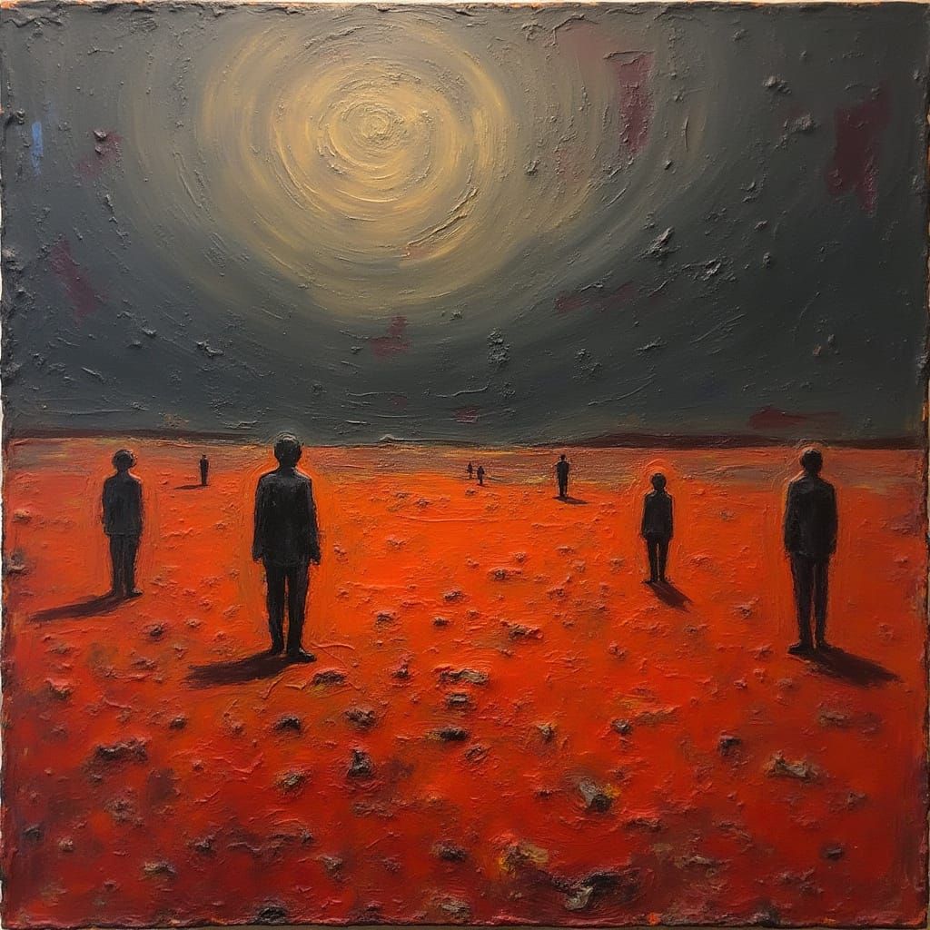Intense Expressionist Mars Landscape Painting