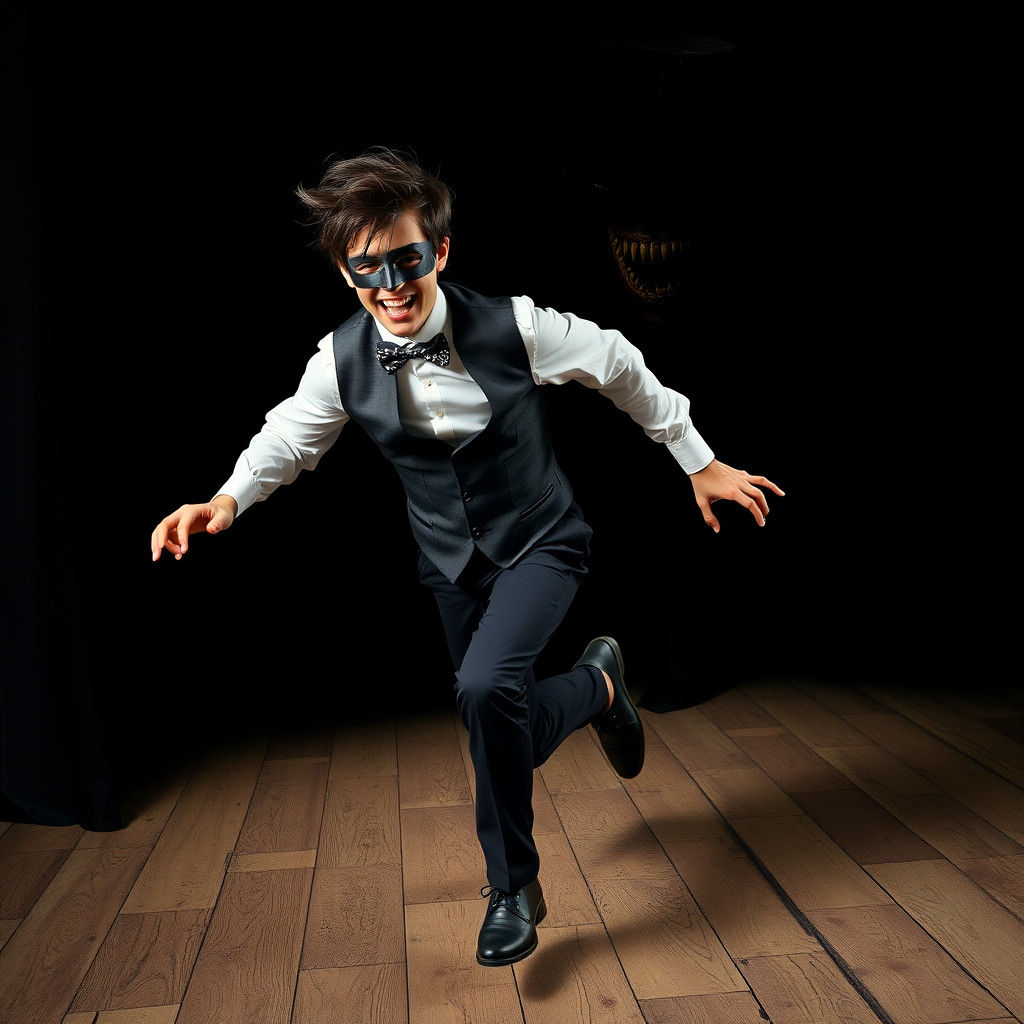 Frenzied Escape: A Gothic Nightmare Unfolds