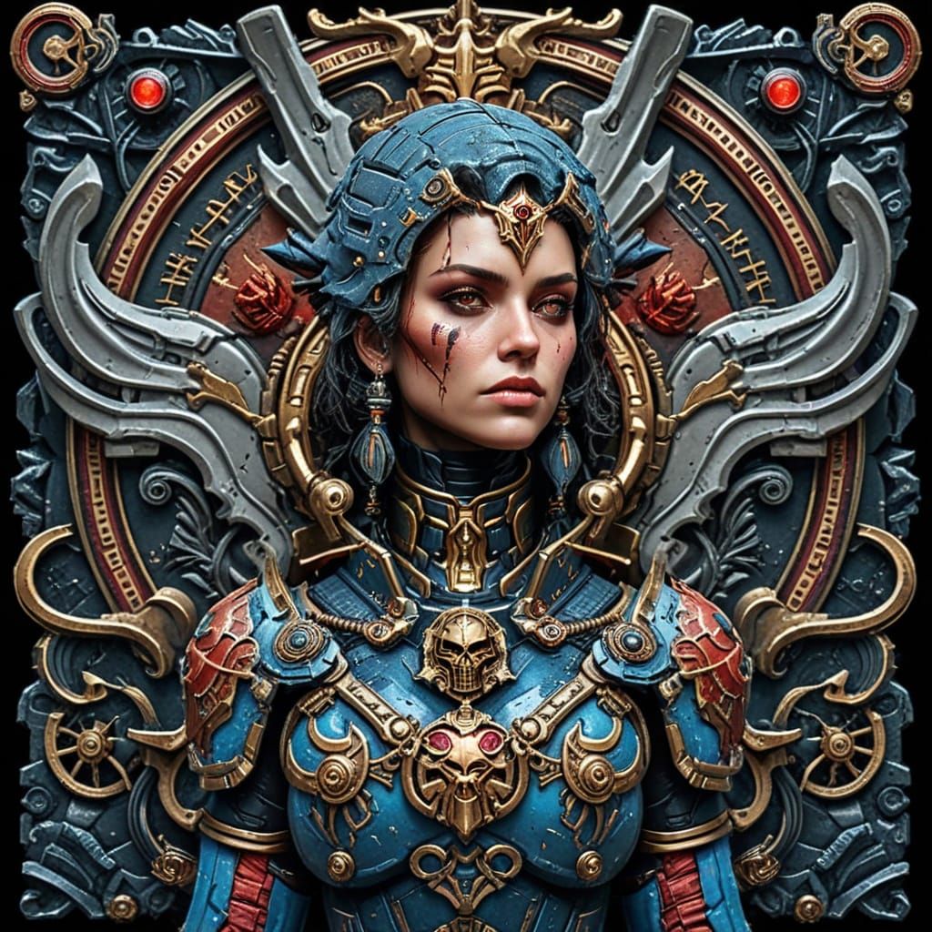 Astartes Warrior in Sci-Fi Grimdark Digital Art