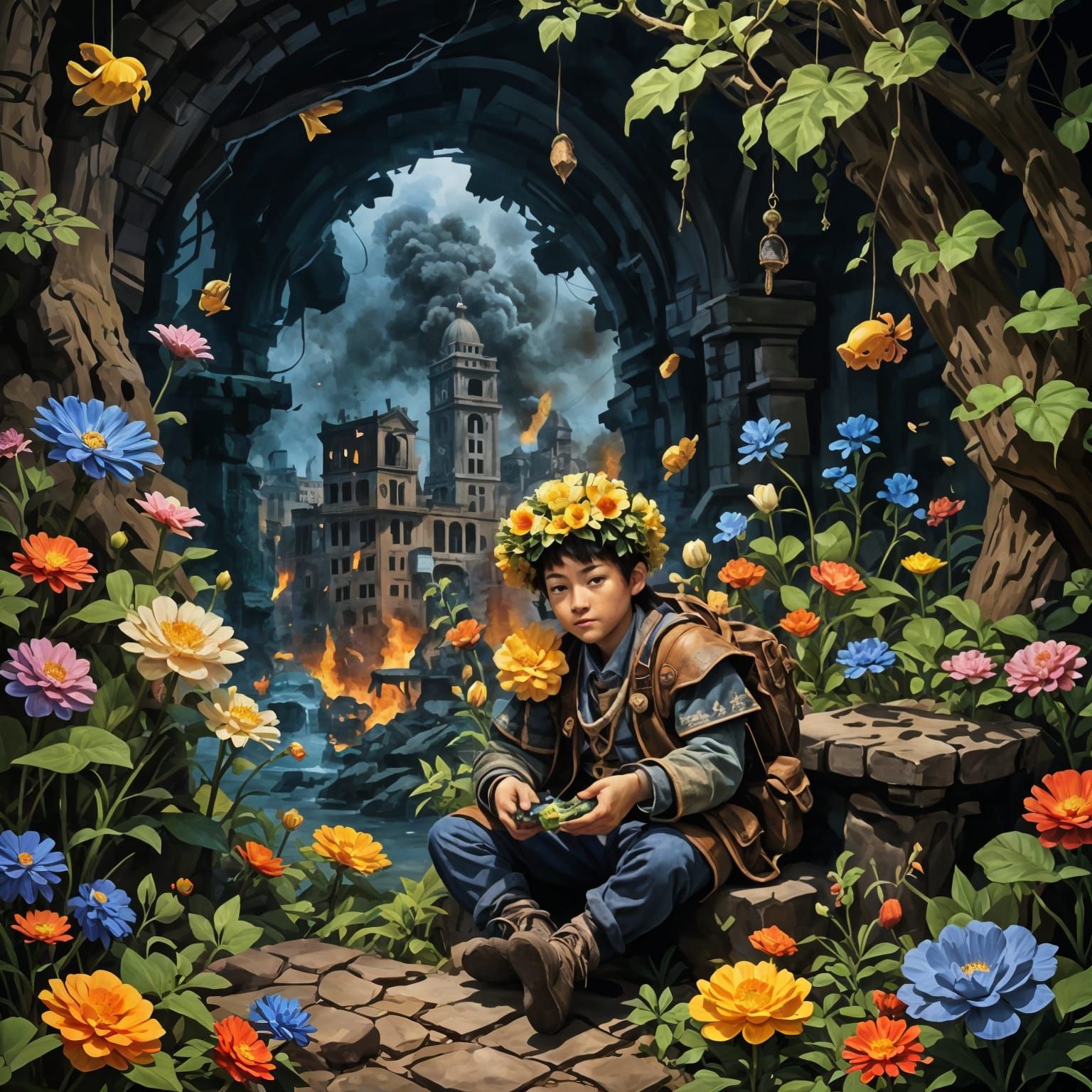 Detailed Close-Up of a Brown Eye