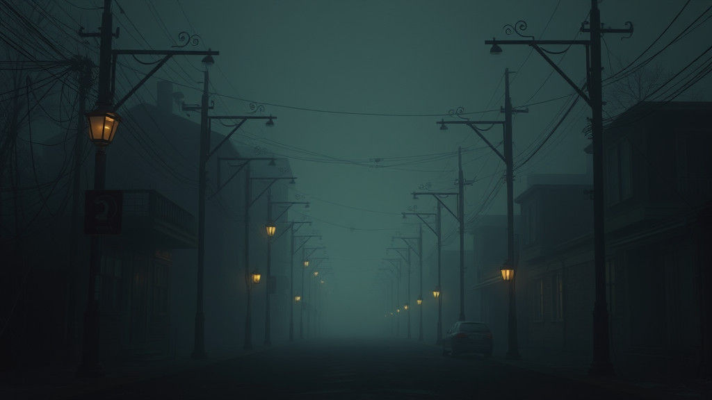 Silent Hill Inspired Eerie Street Scene