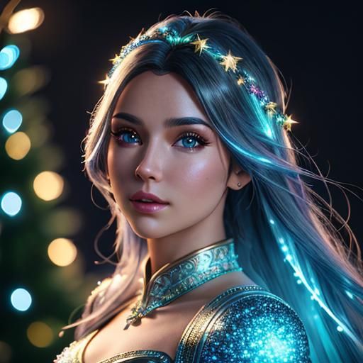 Detailed Portrait with Cinematic Lighting in 3D Style