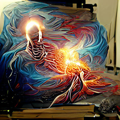 Soul's Genesis: A Detailed Symbolic Painting