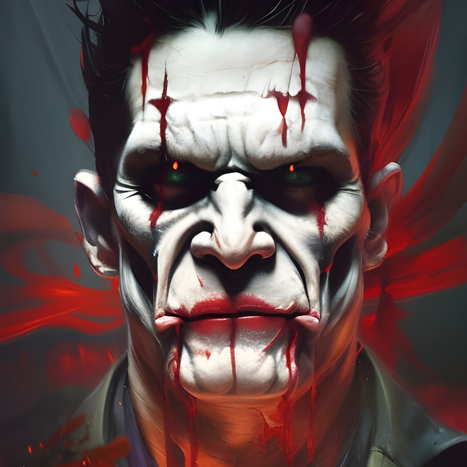 Punisher Joker Fusion: Dark Fantasy Concept Art