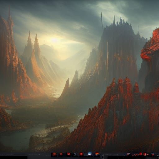 Fantastical Matte Painting in Deep Color