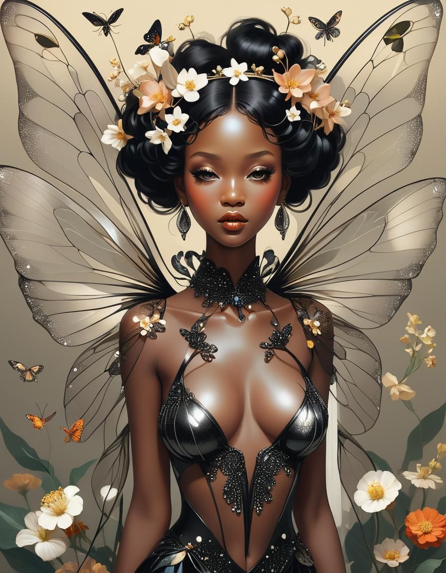 cute black fairy