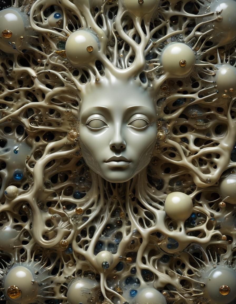 AI Generates Molten Glass Sculpture with Digital Sparks