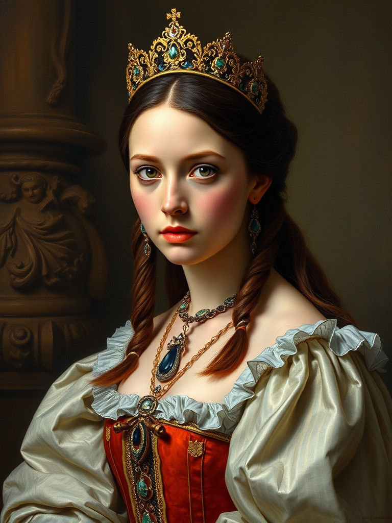 Princess Portrait in Style of Dutch Golden Age