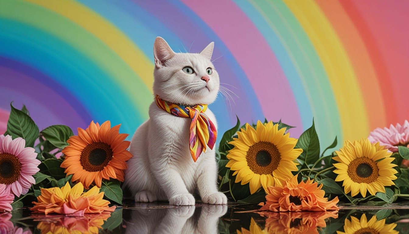 Whimsical Candyland Dreamscape in Vibrant Colors and Surreal...