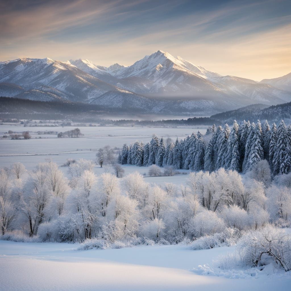 Serene Winter Wonderland Landscape