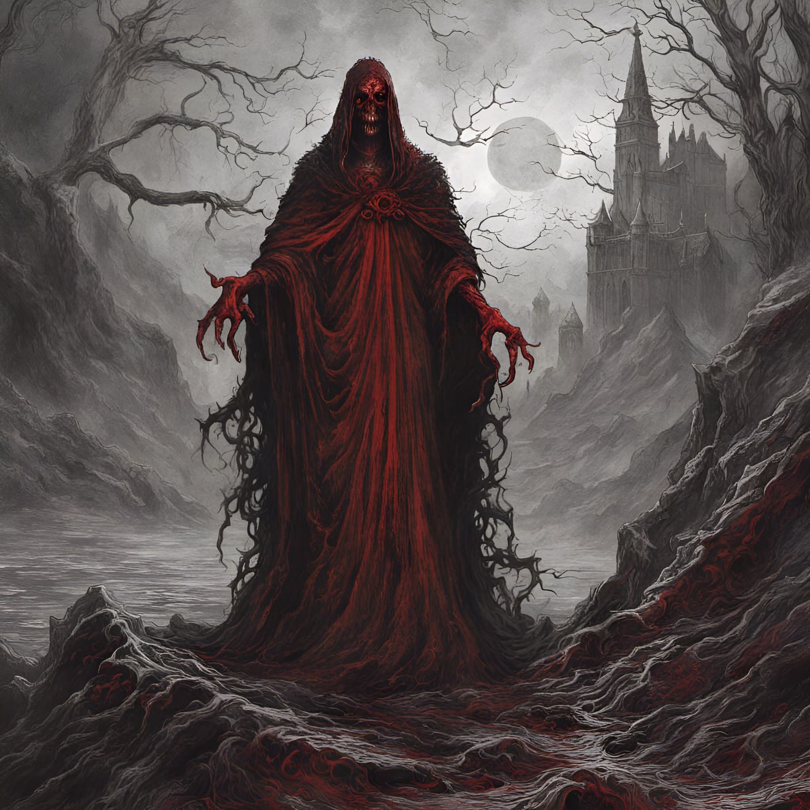 Creepy Medieval Book of Demons Cover Art