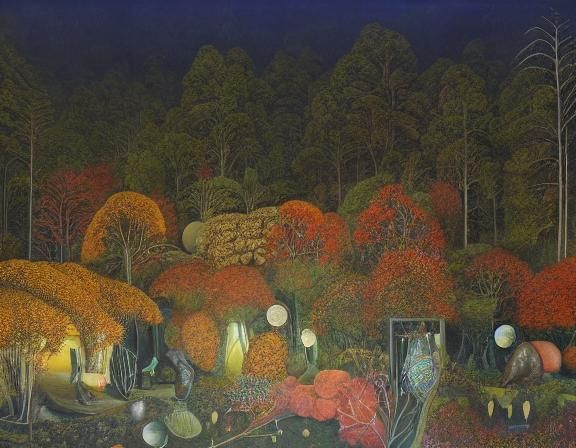 Surreal Gathering of Geniuses in Fairytale Style