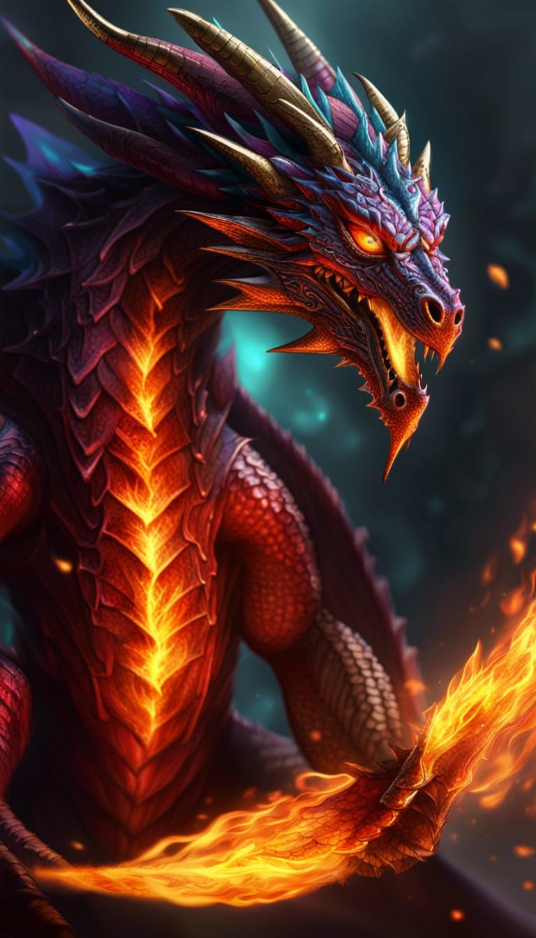 Mystical Fire Dragon in 4K HD