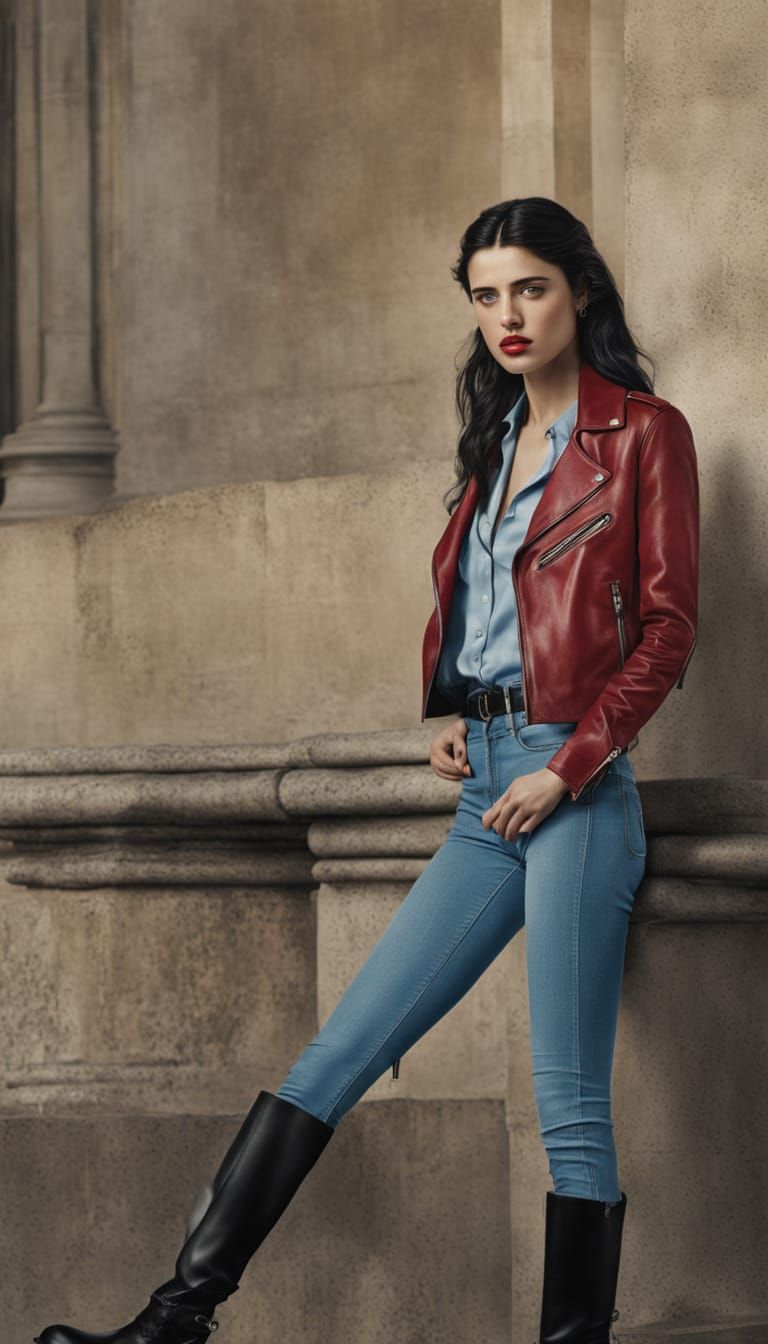 Ultrarealistic Margaret Qualley as Diana Prince in Paris