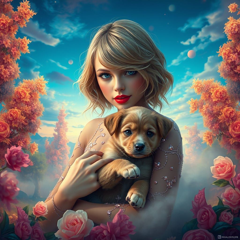 Dreamy Taylor Swift in Whimsical Wonderland