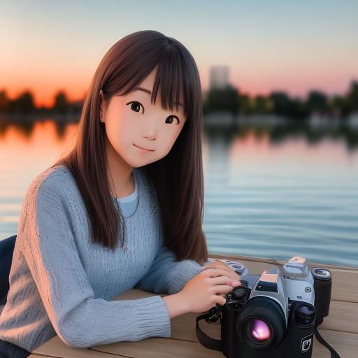 Picturesque Sunset Lake Shore: Professional Photography