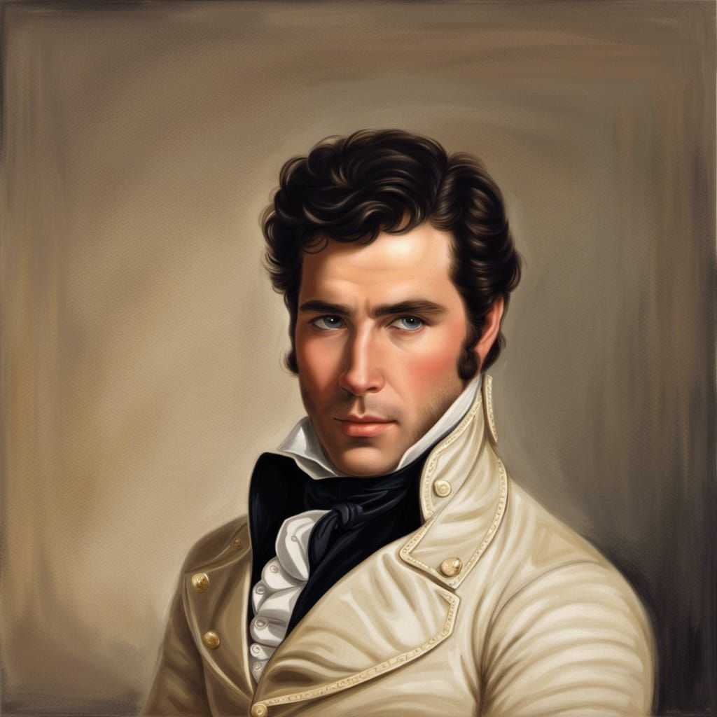 Young Man in Regency Era Portrait
