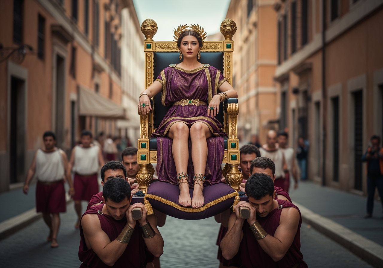Empress Messalina on Litter in Ancient Rome
