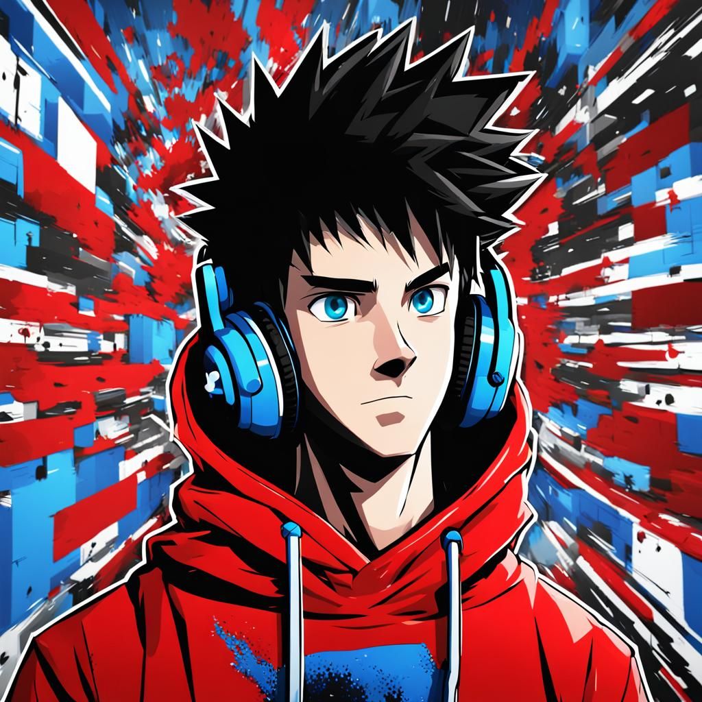 Anime Boy Logo for YouTube Channel in 8K