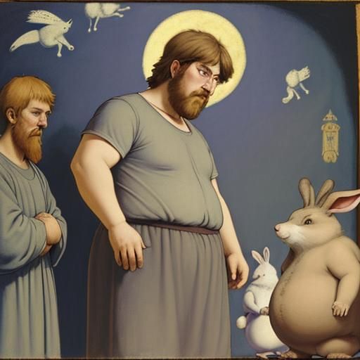 Rabbit and Hedgehog Debate: Rothko and Rublev Style