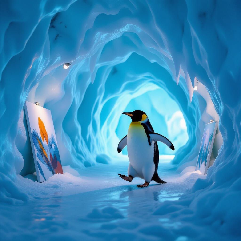 Penguin Curates Secret Art Gallery Under the Ice