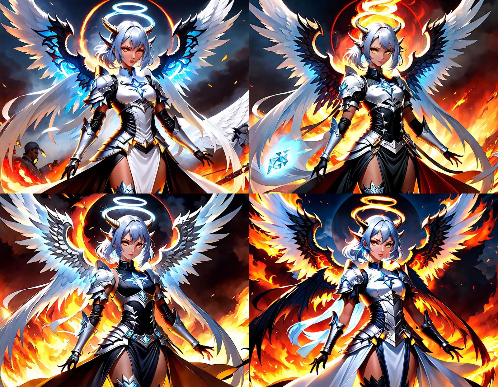 Duality: Angel and Demon in Anime Style