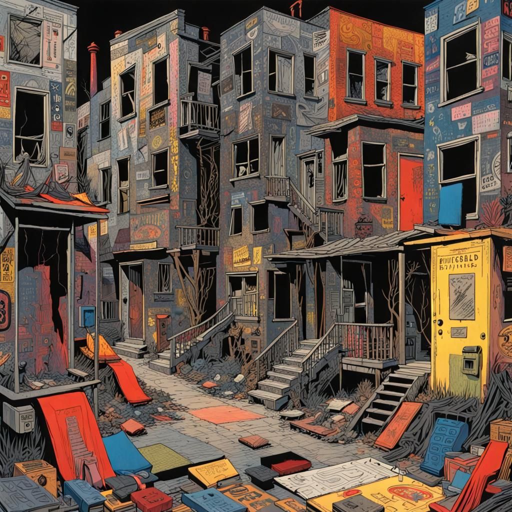 Enchanted Slums: Sci-Fi Horror Pop Art