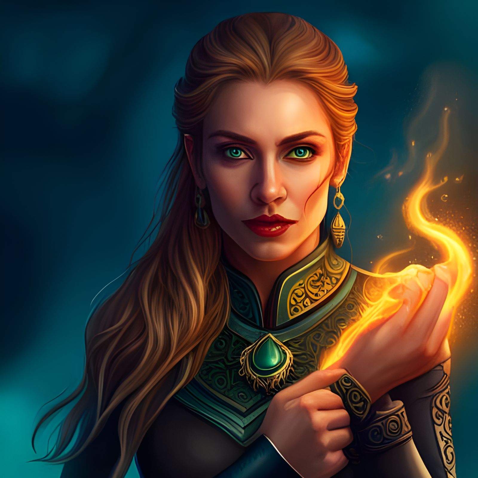 Mysterious Fire Witch