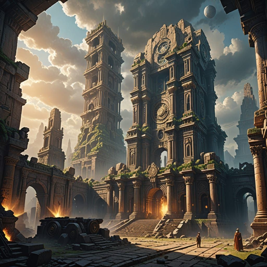 Lost City of Gods with Futuristic Temples