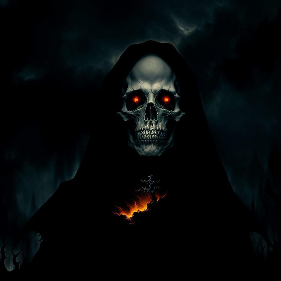 Burning Cradle of Bones in Gothic Surrealism