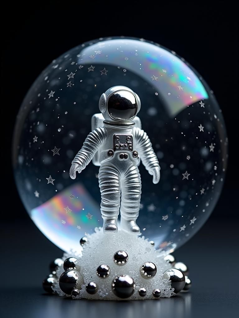 Astronaut in Glass Sphere Digital Art