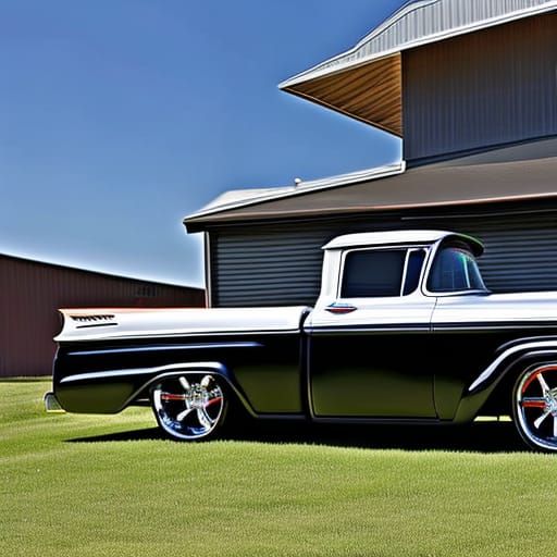 1957 Chevy Truck in Jet Black Paint