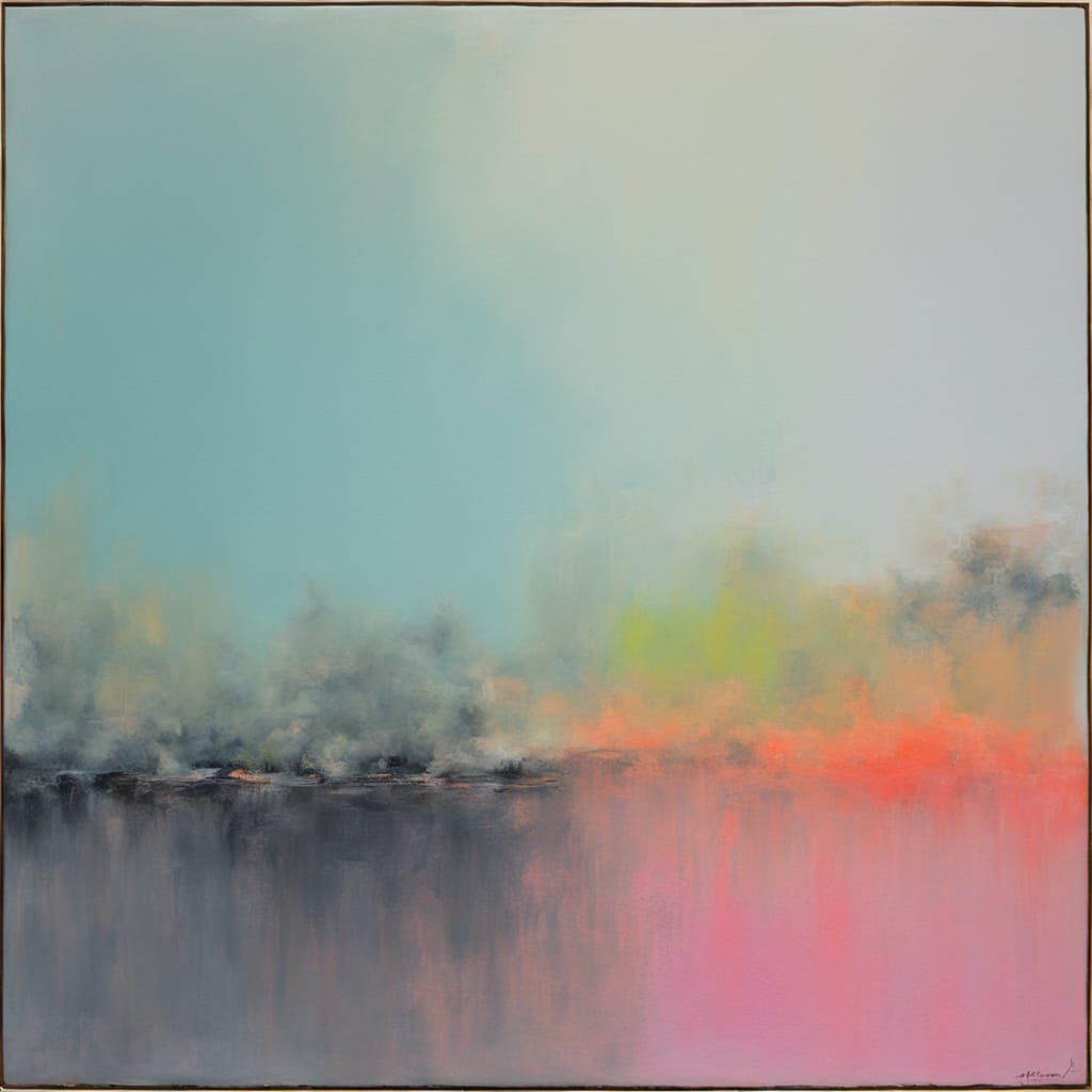 Soft Gradient Abstract Art in Neon Accents