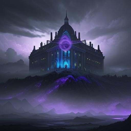 White House in Fantasy Storm, Syd Mead Style