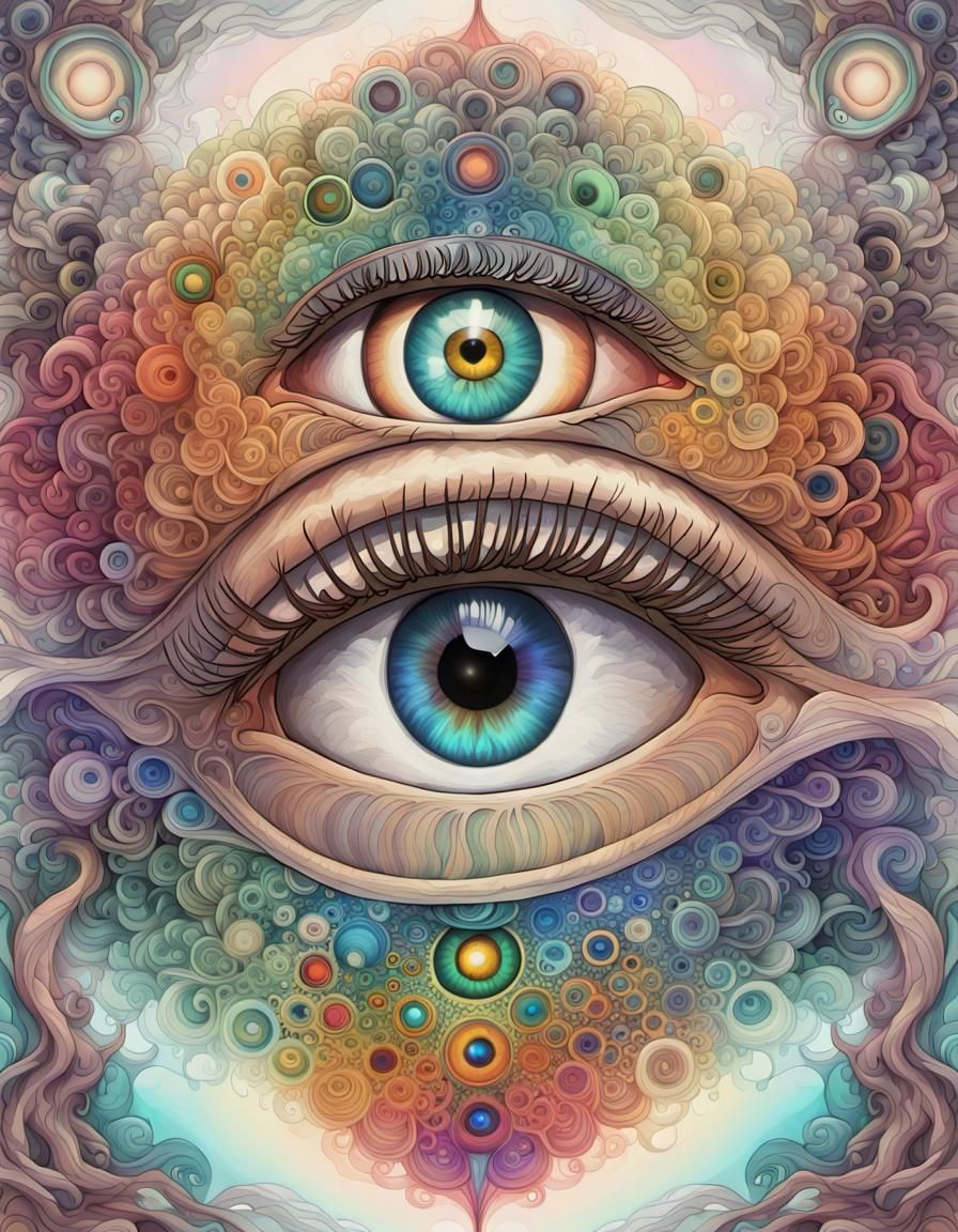 Sacred knowledge ancient wisdom of the Minds Eye body illusion drawing sketch doodle addicts sketch fab, pops of chaos i...