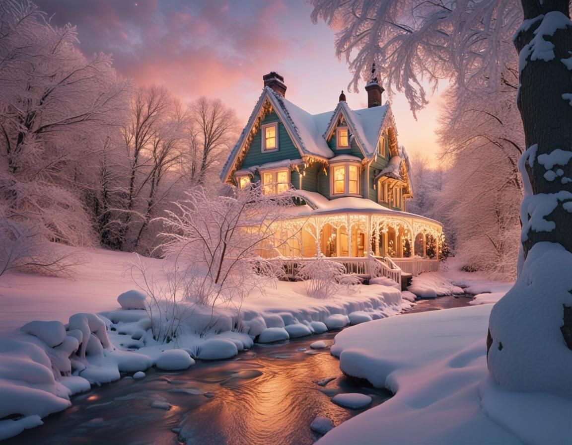 Winter Wonderland in Golden Hour