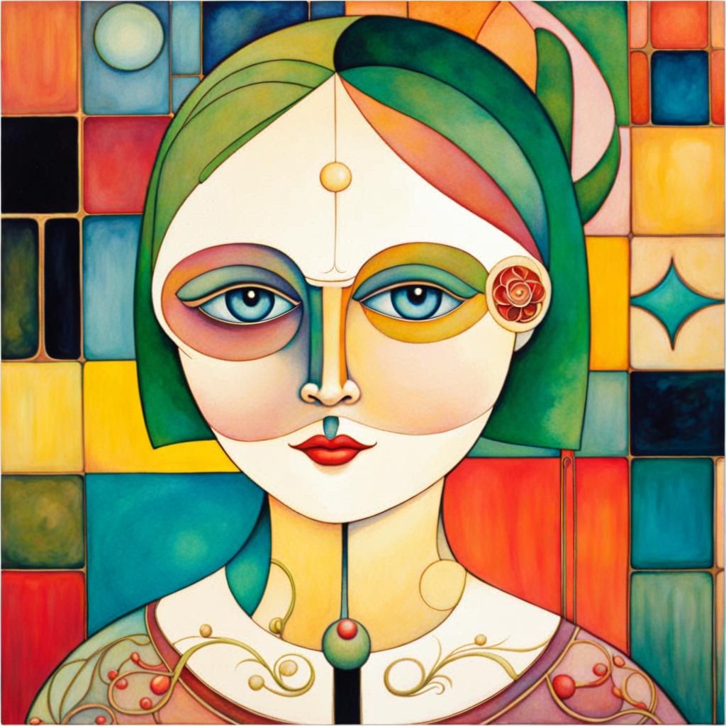 Lush Art Nouveau Garden Botanical Illustration