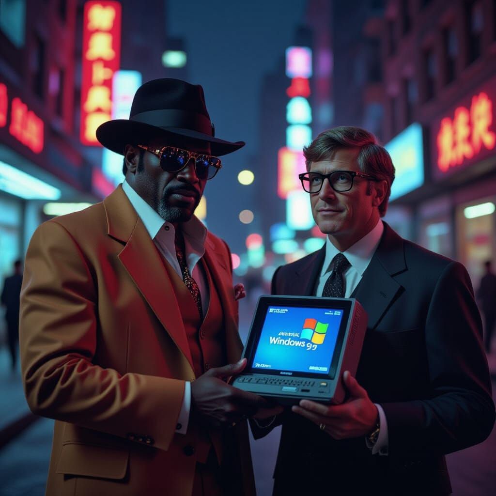 John Shaft Pimps Bill Gates' Windows 95 Launch