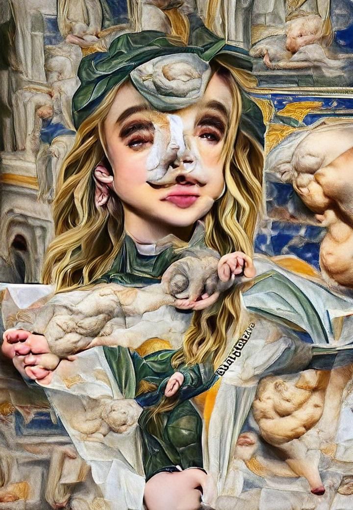 Sabrina Carpenter in Buon Fresco Style
