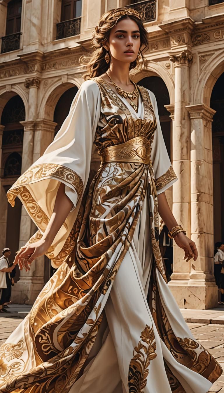 Carthaginian-Chic Fashion Illustration in Pencil