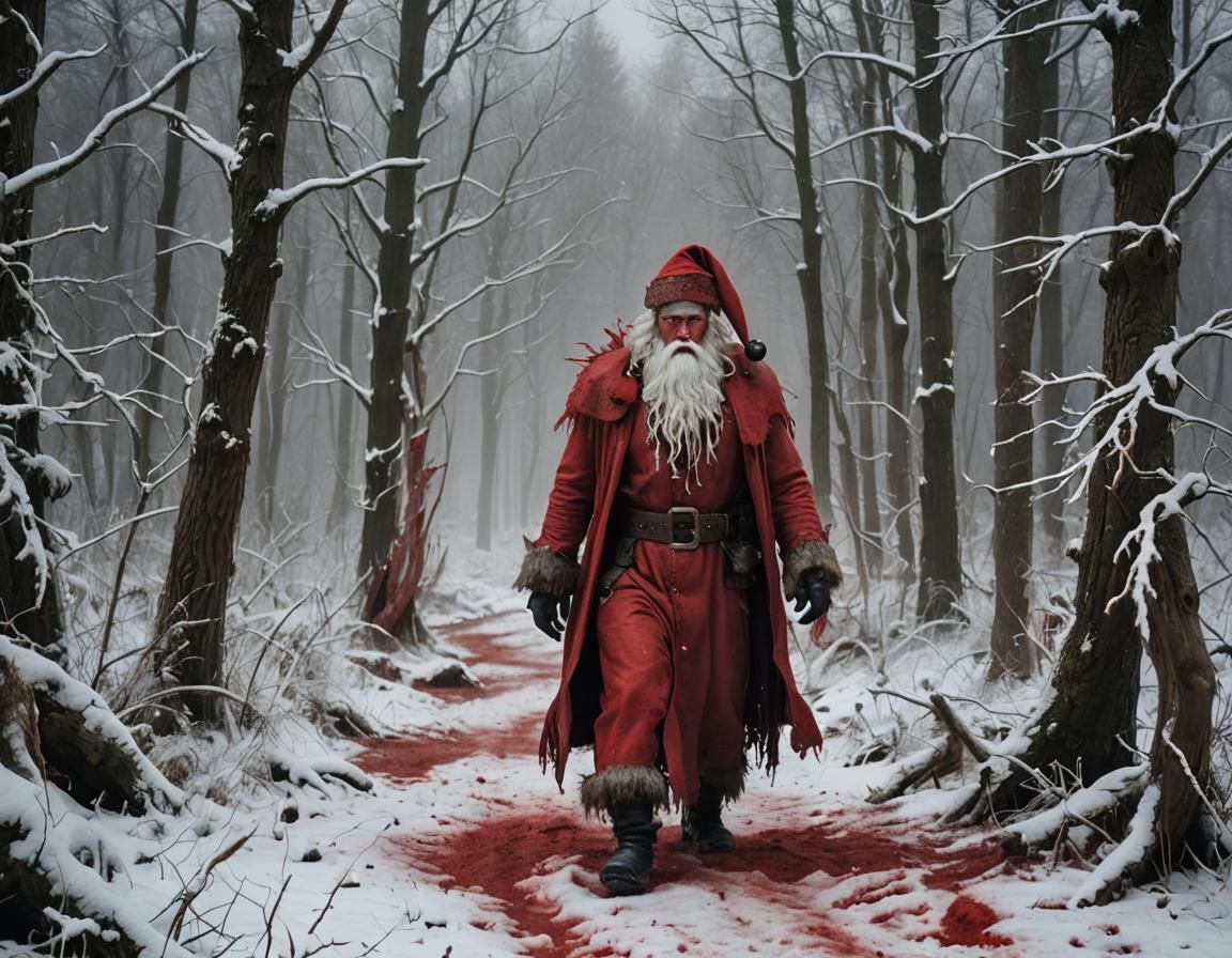 Savage Father Christmas in a Winter Grotesque