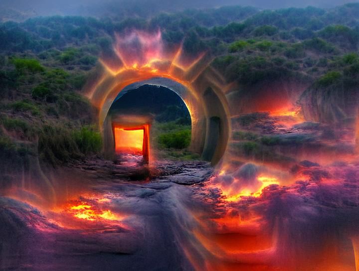 Sunset portal into the unknown