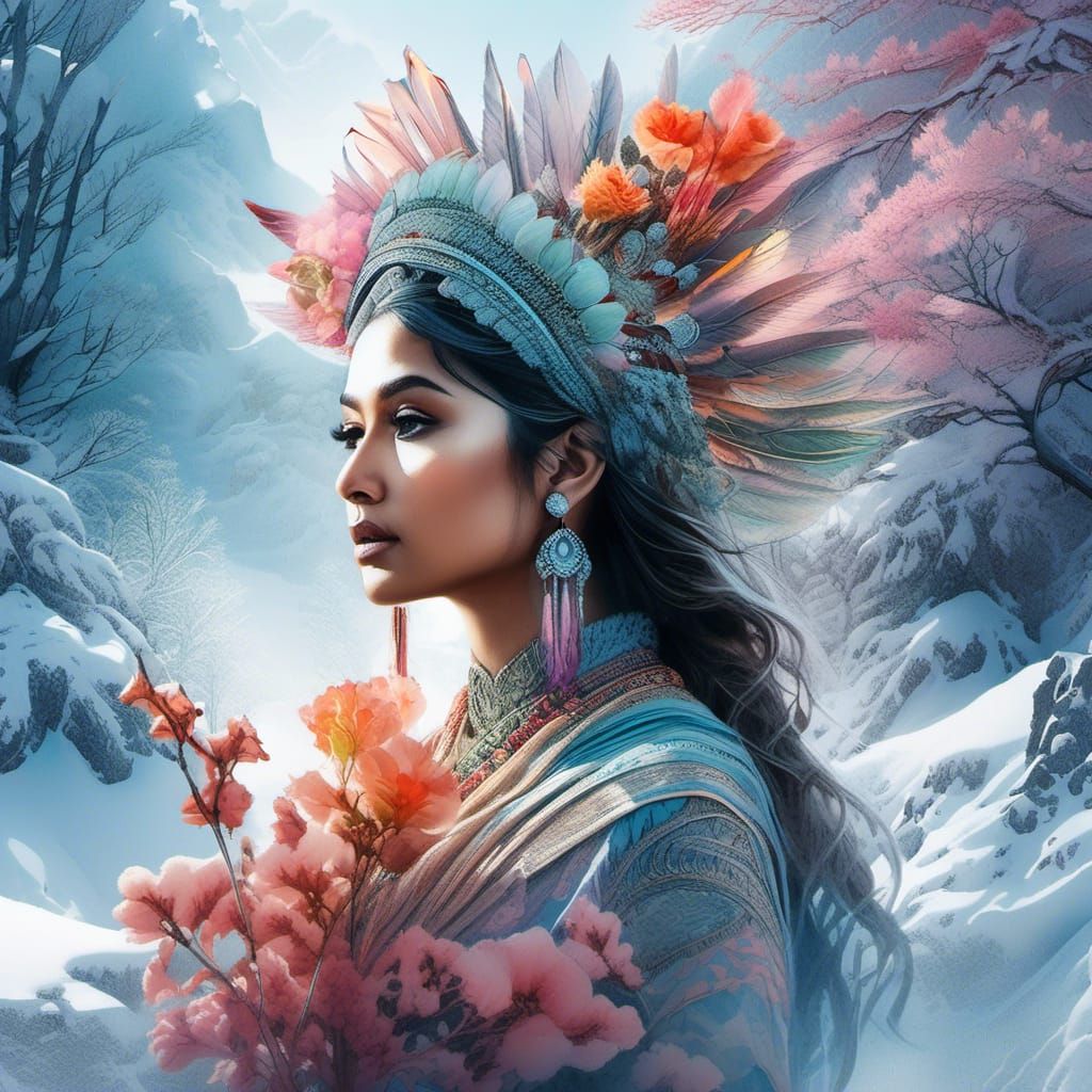 beautiful Indian Fantasy Winter Landscape